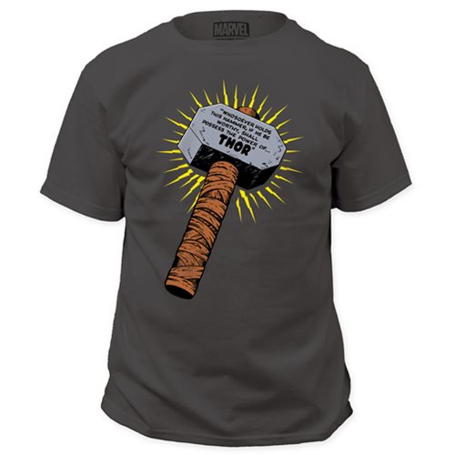 The Mighty Thor Whosoever Holds This Hammer Gray T-Shirt
